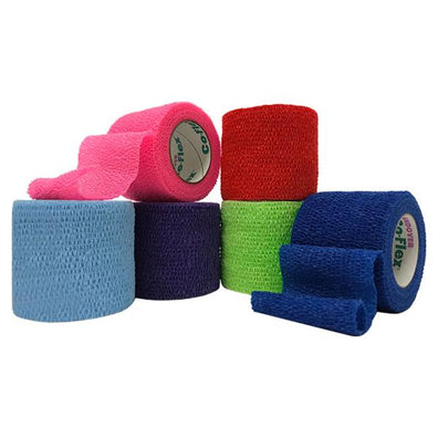 Bandage CoFlex Compression Elastic 1.5"x5yd Ltx NS Cohesive Colorpack 48/Ca - Surgical Supplies NY